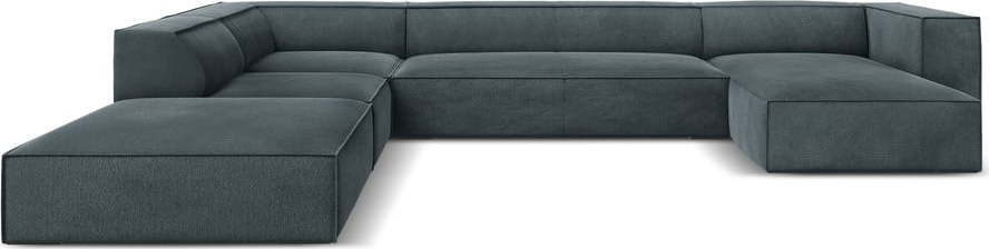Rohová pohovka (levý roh) v petrolejové/šedé barvě Madame – Windsor & Co Sofas Windsor & Co Sofas