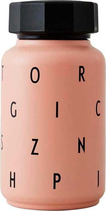 Růžová hliníková dětská lahev 330 ml – Design Letters Design Letters