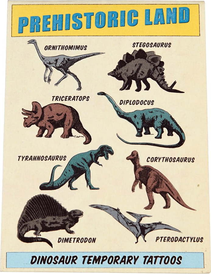 Dočasná tetování v sadě 2 ks Prehistoric Land – Rex London Rex London