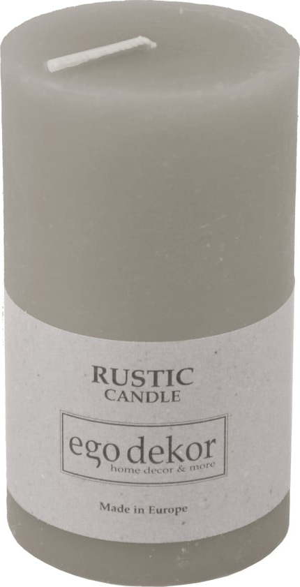 Šedá svíčka Rustic candles by Ego dekor Rust