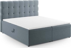 Světle modr&aacute; boxspring postel s &uacute;ložn&yacute;m prostorem 160x200 cm Bali &ndash; Cosmopolitan Design Cosmopolitan design