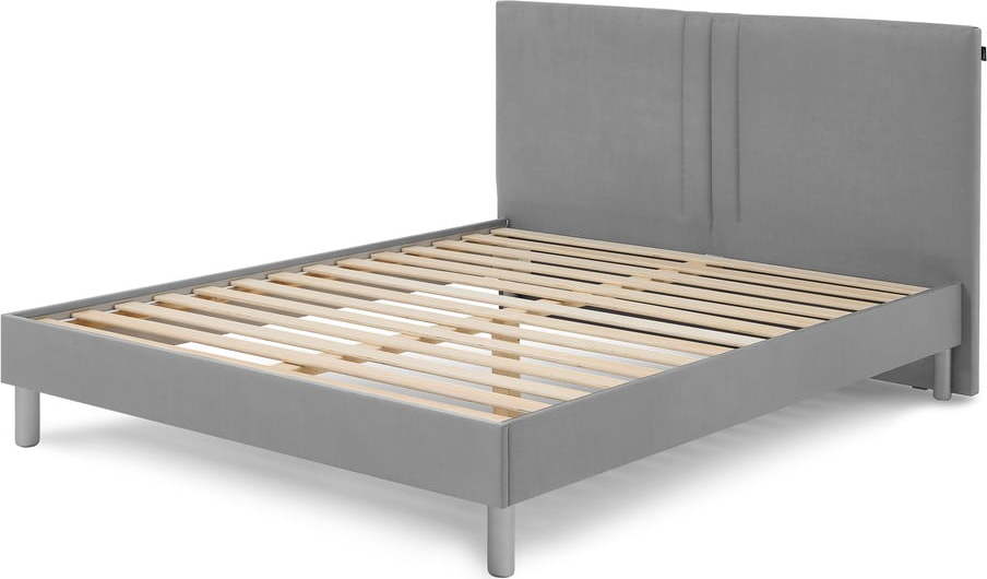 Šedá čalouněná dvoulůžková postel s roštem 160x200 cm Kerry – Bobochic Paris Bobochic Paris