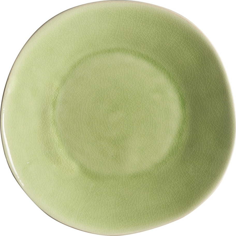Světle zelený kameninový polévkový talíř Costa Nova Riviera