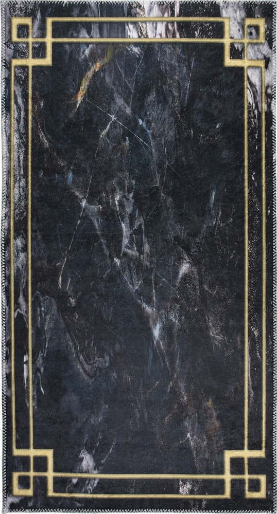Tmavě šedý pratelný koberec běhoun 200x80 cm - Vitaus Vitaus