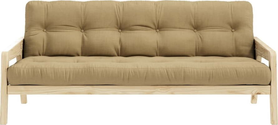 Hnědá/béžová rozkládací pohovka 204 cm Grab - Karup Design Karup Design