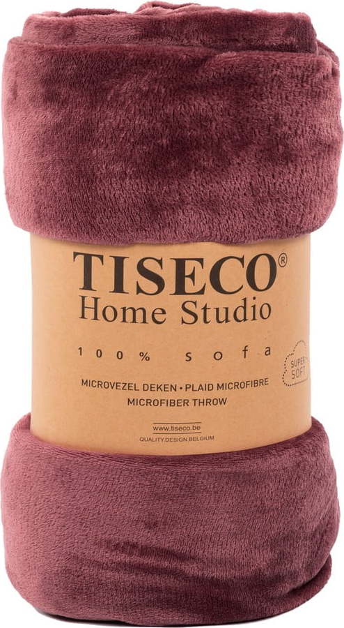 Vínový přehoz z mikroplyše na dvoulůžko 220x240 cm Cosy – Tiseco Home Studio Tiseco Home Studio
