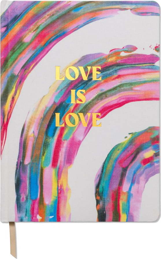 Nedatovaný diář 200 stránek formát A4 Love is Love – DesignWorks Ink DesignWorks Ink