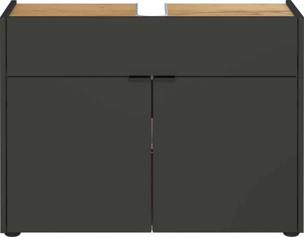 Antracitová skříňka pod umyvadlo 80x60 cm Forano – Germania