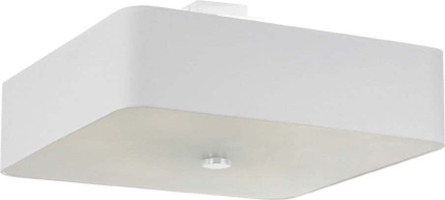 Bílé stropní svítidlo se skleněno-textilním stínidlem 55x55 cm Kortez – Nice Lamps Nice Lamps