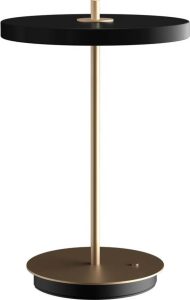 Čern&aacute; LED stm&iacute;vateln&aacute; stoln&iacute; lampa s kovov&yacute;m st&iacute;nidlem (v&yacute;&scaron;ka 31 cm) Asteria Move &ndash; UMAGE UMAGE