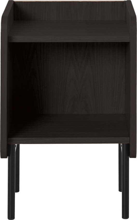 Černý noční stolek v dekoru dubu s poličkami Wrap – Bonami Selection Bonami Selection