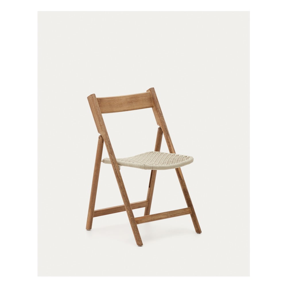 Dřevěná zahradní židle v bílo-přírodní barvě Dandara – Kave Home Kave Home