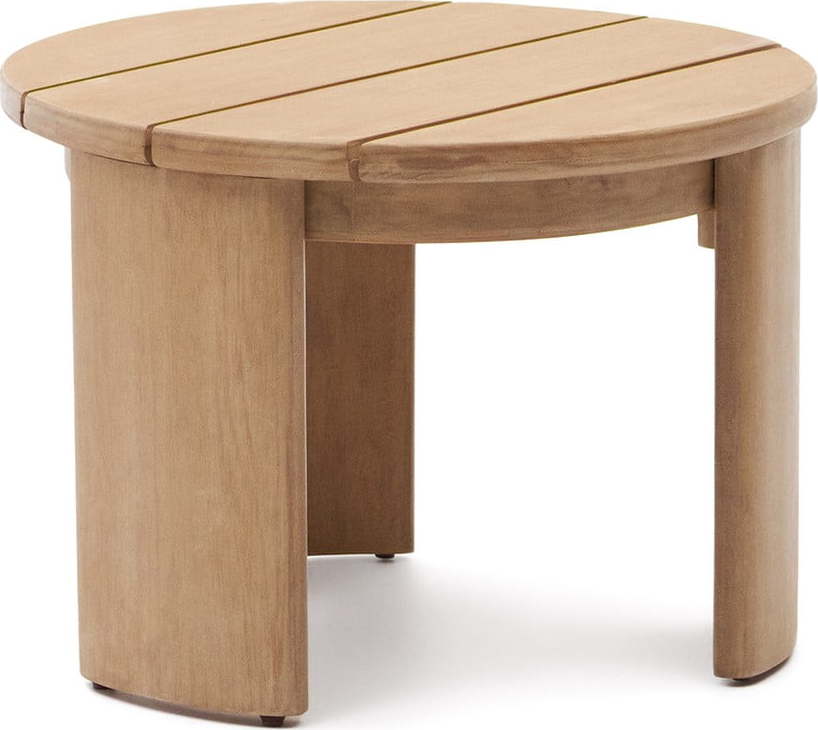 Kulatý zahradní odkládací stolek z eukalyptového dřeva ø 60 cm Xoriguer – Kave Home Kave Home