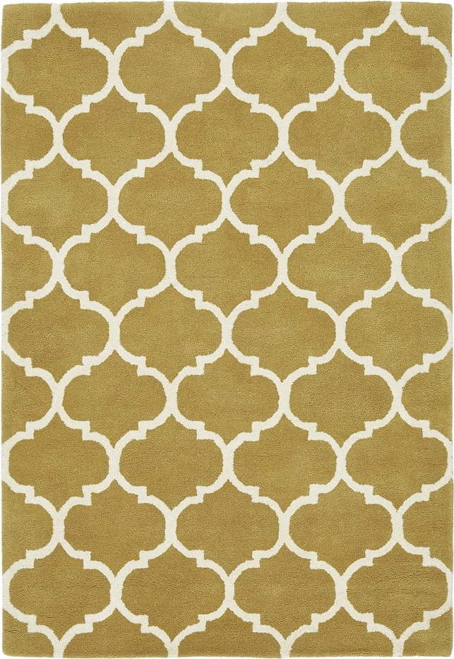 Okrově žlutý ručně tkaný vlněný koberec 200x290 cm Albany – Asiatic Carpets Asiatic Carpets