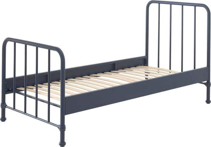 Tmavě modrá kovová dětská postel 90x200 cm BRONXX – Vipack Vipack