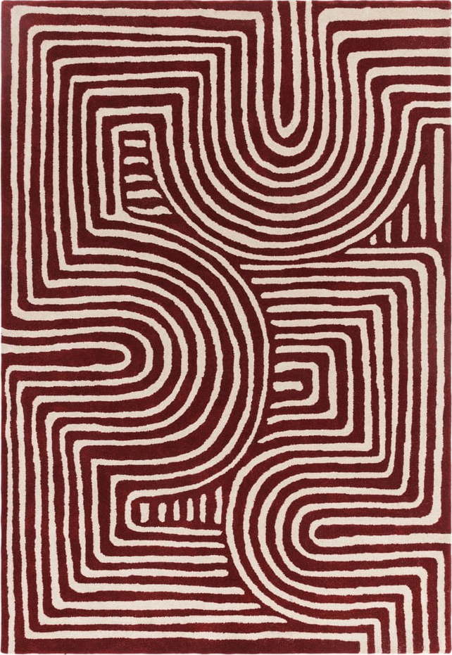 Vínový ručně tkaný vlněný koberec 200x290 cm Reef – Asiatic Carpets Asiatic Carpets