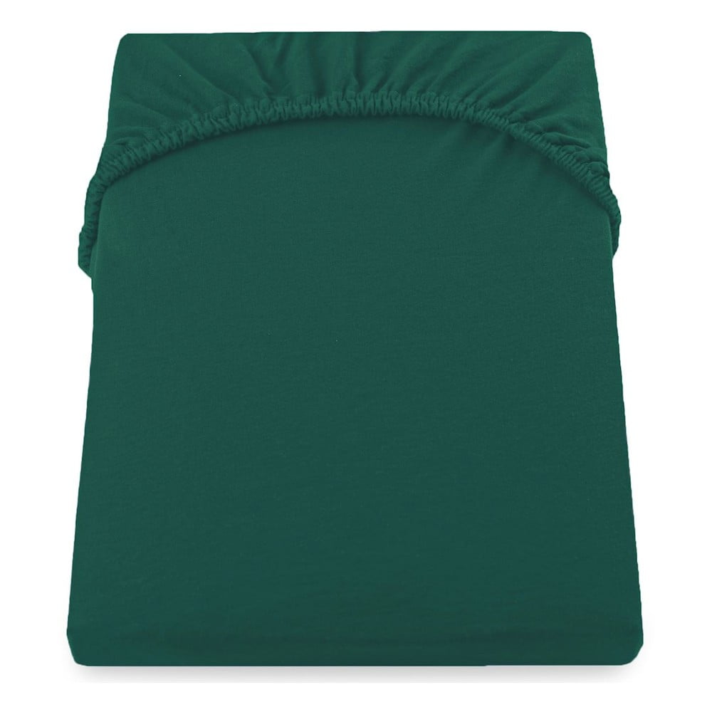 Zelené napínací prostěradlo jersey 220x200 cm Amber – DecoKing DecoKing