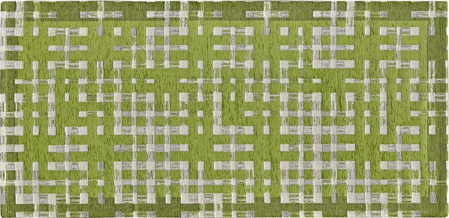 Zelený pratelný běhoun 55x240 cm Dama Verde – Floorita Floorita