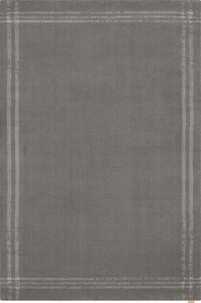 Antracitový vlněný koberec 133x190 cm Calisia M Grid Rim – Agnella Agnella