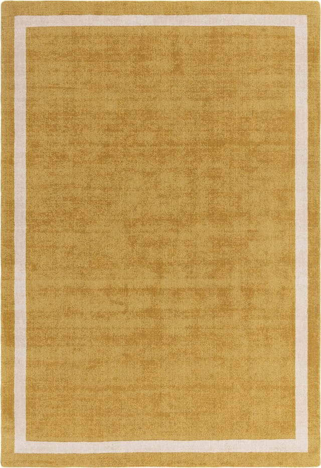 Okrově žlutý ručně tkaný vlněný koberec 68x240 cm Albi – Asiatic Carpets Asiatic Carpets