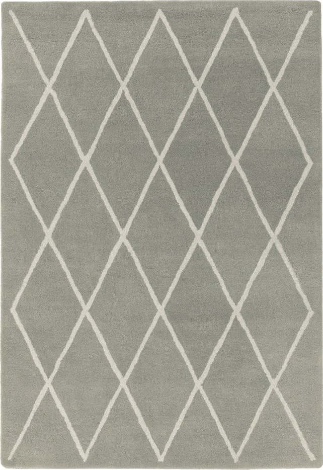 Šedý ručně tkaný vlněný koberec 200x290 cm Albany – Asiatic Carpets Asiatic Carpets