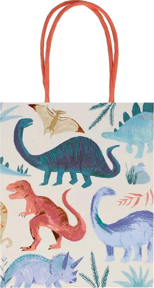 Dárkové tašky v sadě 8 ks 13x8 cm Dinosaur Kingdom – Meri Meri