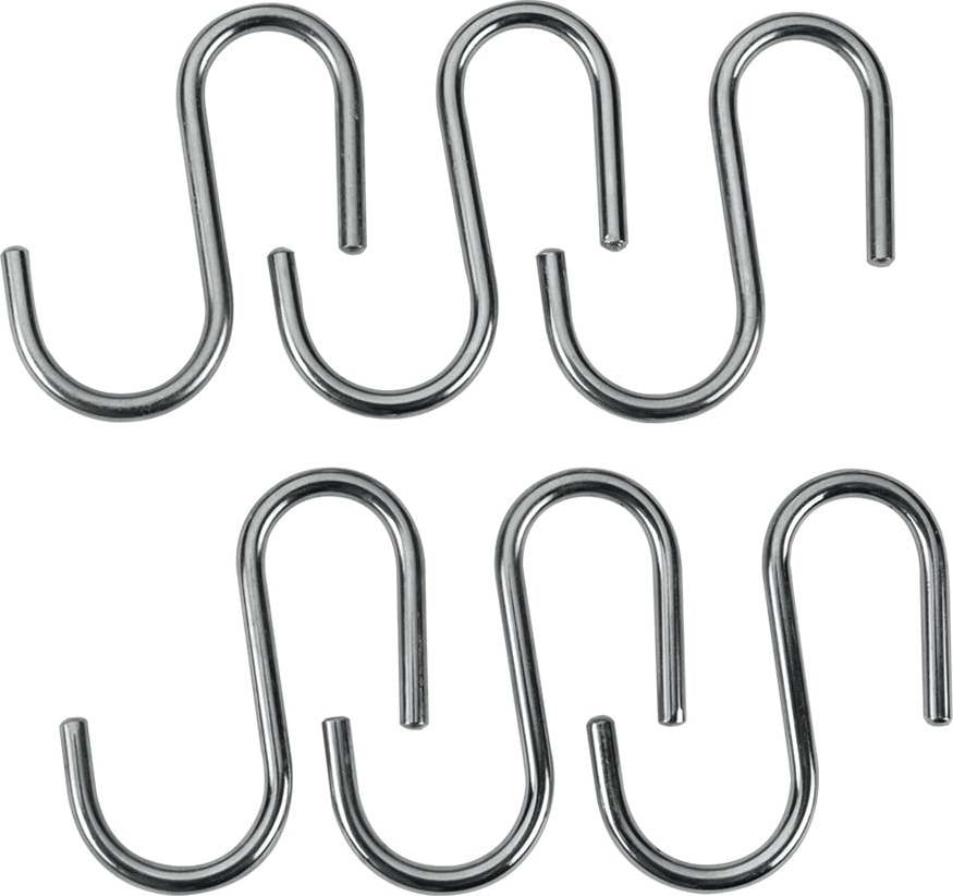 Závěsné háčky z pochromované oceli ve stříbrné barvě v sadě 6 ks Lonardo – Metaltex Metaltex