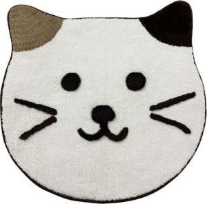 B&iacute;l&aacute; koupelnov&aacute; předložka &oslash; 90 cm Mani &ndash; Foutastic Foutastic