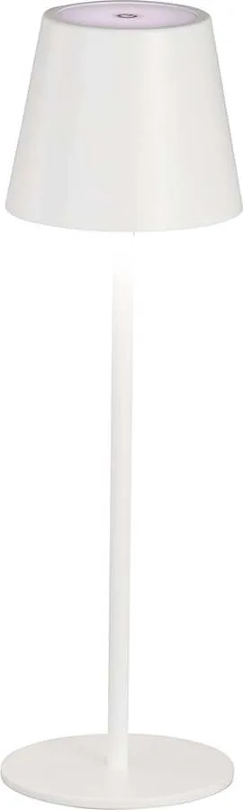 Bílá LED stolní lampa s kovovým stínidlem (výška 36,5 cm) Viletto – Fischer & Honsel