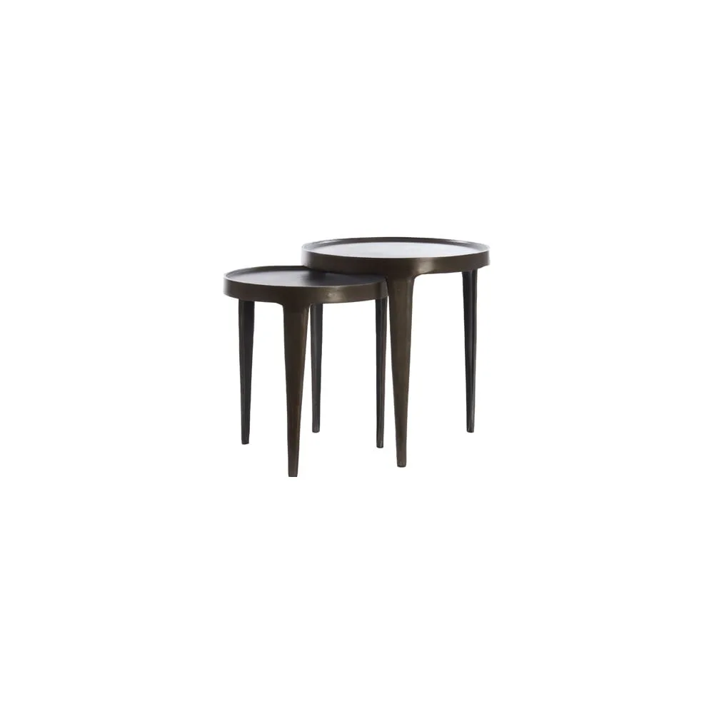 Kovový kulatý odkládací stolek ø 43 cm Tobias – Light & Living