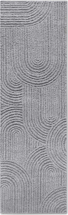Šedý běhoun 80x240 cm Chappe Light Grey – Elle Decoration