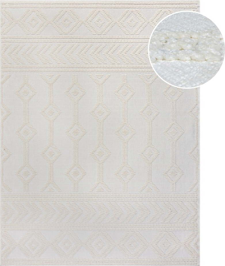 Krémový koberec z žinylky 80x160 cm Shyla – Flair Rugs Flair Rugs