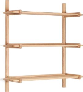 Modul&aacute;rn&iacute; policov&yacute; syst&eacute;m z dubov&eacute;ho dřeva v př&iacute;rodn&iacute; barvě 90x98 cm Sitra &ndash; Kave Home Kave Home