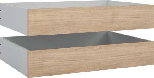 Šuplíky pod postel v přírodní barvě v sadě 2 ks 90x190/140x190 cm Naia – Tvilum Tvilum
