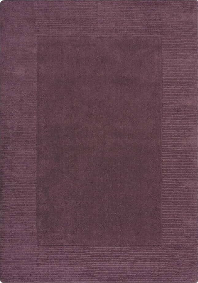 Tmavě fialový ručně tkaný vlněný koberec 160x230 cm Border – Flair Rugs Flair Rugs