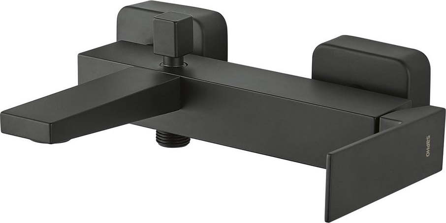 Matně černá nástěnná vanová baterie (2 výstupy) Latus – Sapho Sapho