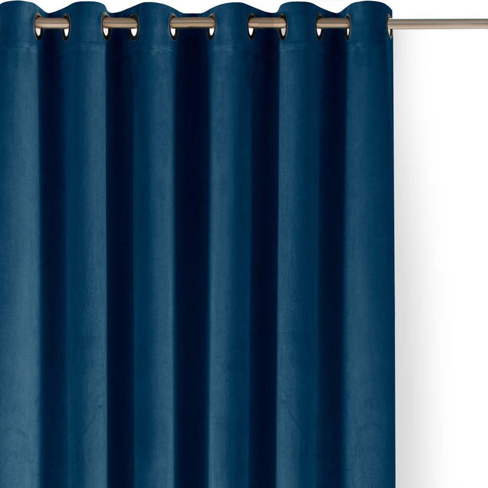 Modrý sametový dimout závěs 265x250 cm Velto – Filumi Filumi