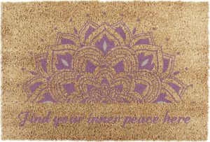 Rohožka z kokosov&eacute;ho vl&aacute;kna 40x60 cm Find Your Inner Peace &ndash; Artsy Doormats Artsy Doormats