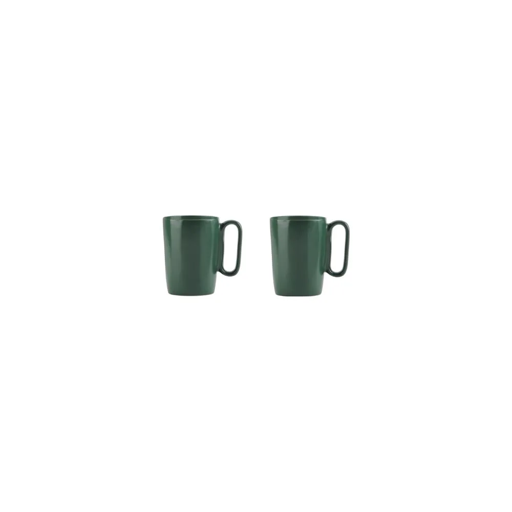 Tmavě zelené hrnky z kameniny v sadě 2 ks 250 ml Fuori – Vialli Design