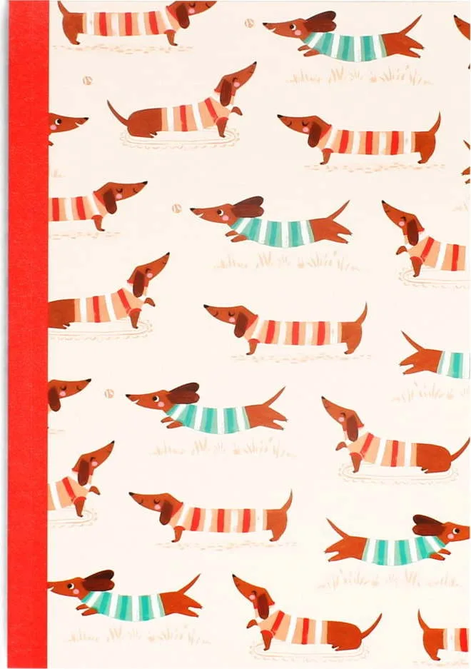 Zápisník 60 str. formát A5 Sausage Dog – Rex London