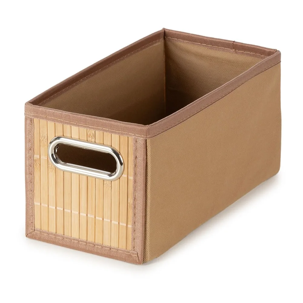 Bambusový úložný box v přírodní barvě 15x31x15 cm – Compactor