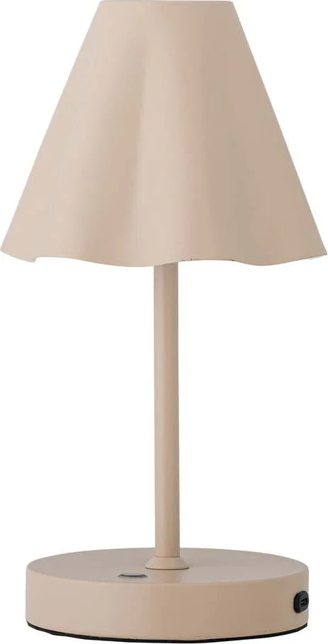 Béžová LED stmívatelná stolní lampa s kovovým stínidlem (výška 28 cm) Lianna – Bloomingville