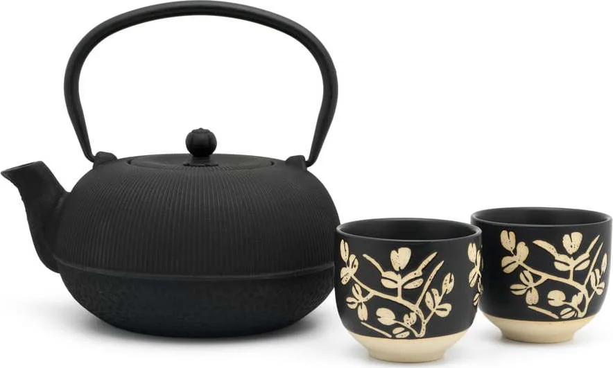 Černá porcelánovo-litinová čajová souprava Sichuan – Bredemeijer