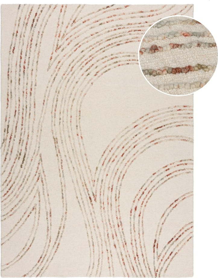 Oranžovo-krémový vlněný koberec 160x230 cm Abstract Swirl – Flair Rugs Flair Rugs