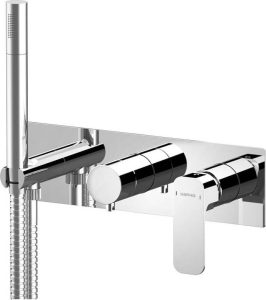 Podomítková sprchová baterie v leskle stříbrné barvě (3 výstupy) Spy – Sapho Sapho