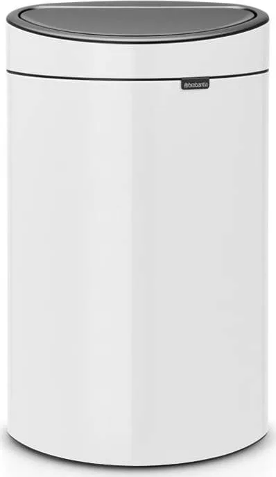 Bílý dotykový ocelový odpadkový koš 40 l Touch Bin – Brabantia