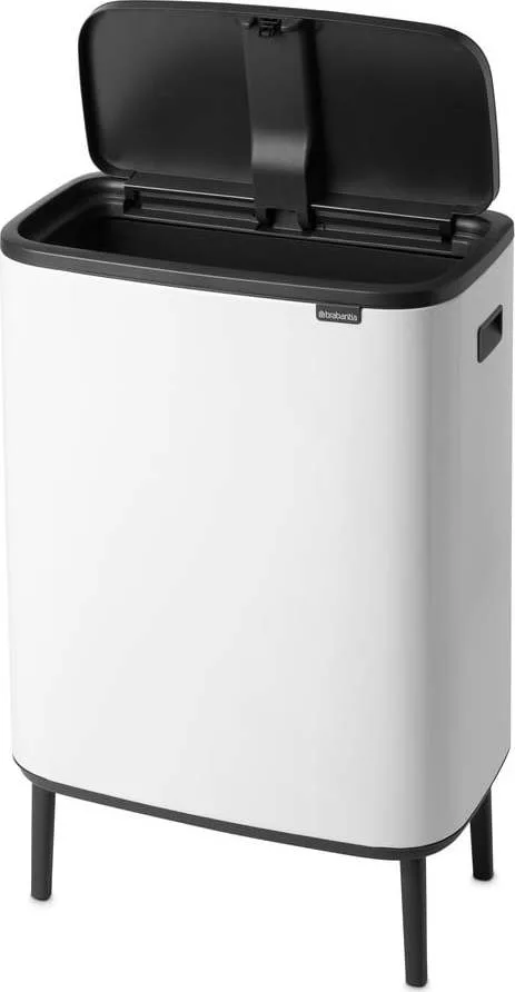 Bílý dotykový ocelový odpadkový koš 60 l Bo Touch Bin Hi – Brabantia