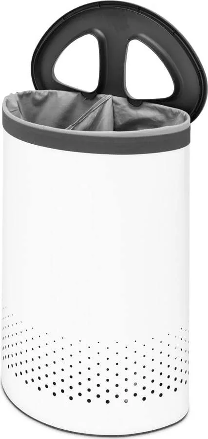 Bílý kovový koš na prádlo 55 l Selector – Brabantia