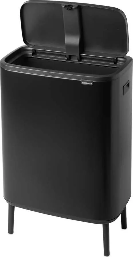 Matně černý dotykový ocelový odpadkový koš 60 l Bo Touch Bin Hi – Brabantia