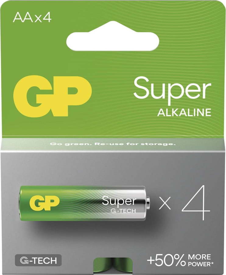 Alkalické baterie AA 4 ks Super – EMOS Emos
